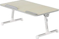 Amazon Basics Adjustable Tray Table Lap Desk Fits up to 17-Inch Laptop, Medium, 12"x20", Cream