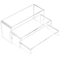 NIUBEE Acrylic Display Riser, 3 Pcs 9" Large Acrylic Risers, Clear Rectangular Stands for Candy Dessert Cupcakes, Collectibles Display Stands Shelf for Display for Funko POP Figures