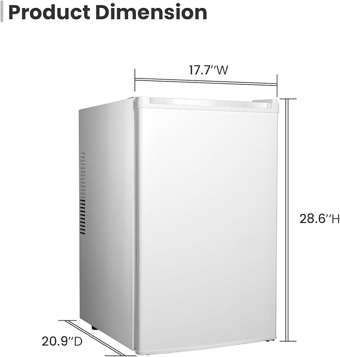 Mini Fridge & Cooler - 70 Liter Small Fridge for Bedroom, 38-72℉ Small Refrigerator for Office, Home, Apartment, Thermoelectric Electric Cooler for Skincare, Food, Drinks(2.47 cu.ft)