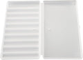 AAA Battery Storage Case Holder Box Battery Plastic Case 10 Slots AA AAA Storage Organizer PP Material Secure Closure Portable Compact Battery Holder Box(AAA-10 Slots)