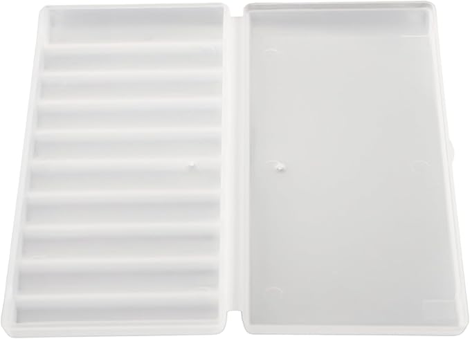 AAA Battery Storage Case Holder Box Battery Plastic Case 10 Slots AA AAA Storage Organizer PP Material Secure Closure Portable Compact Battery Holder Box(AAA-10 Slots)