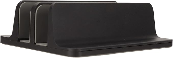Pssopp Laptop Stand, Aluminum Alloy Vertical Holder with Silicone Protective Pad for Computers and Tablets, Ideal for Home Office and Students