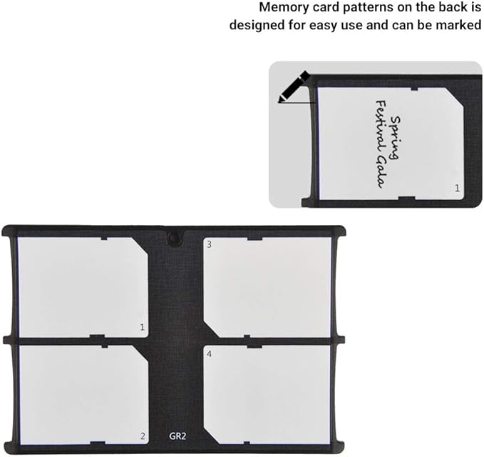 4-Slot SD Card Holder Case, Slim Ultra-Thin SDHC SDXC Memory Card Organizer