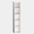 5 Cube Storage Organizer, 5 Tier Vertical Cube Bookcase Freestanding Storage Display Organizer for Home Office, Five Cubes Open Shelf Bookshelf (White, 5 Cube)