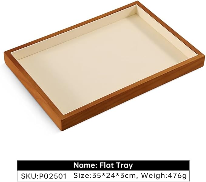 Jewelry Tray, Wood Serving Tray,Luxury Flat Jewelry Display,White Jewelry Organizer Tray For Dresser,Ring,Bracelet,Watch,Necklace