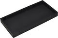 DNC 7.9" Small Silicone Bathroom Counter Tray, Vanity Tray, Kitchen Sink Soap Tray for Dish Holder Dispenser Countertop Toilet Tank Desk Organizer Black