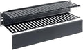 ICC 2U Finger Duct Cable Manager Panel with Cover, Plastic with Metal Back Frame, 5" Depth, Horizontal Cable Management, Rackmount for 19” Network Racks, Black, Single Pack