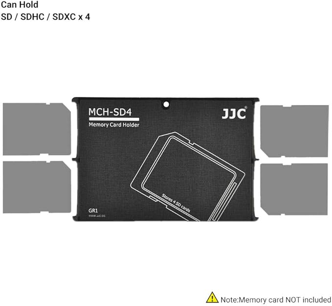4-Slot SD Card Holder Case, Slim Ultra-Thin SDHC SDXC Memory Card Organizer