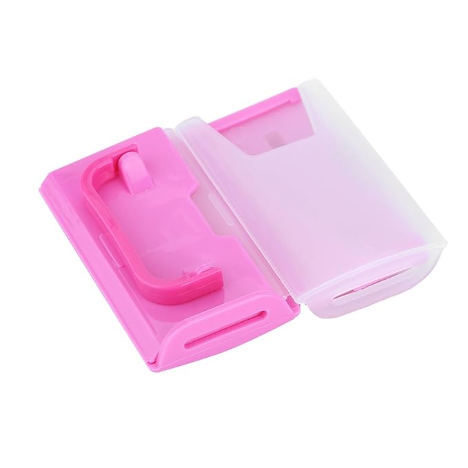 Milk Carton Holder Adjustable Spillproof Milk Drink Holder with Handle for Kid Child Kitchen Tool (Red)