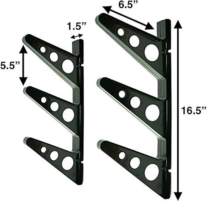 StoreYourBoard Ski Wall Rack – Horizontal Ski Rack Wall Mount, Holds 3 Pairs of Skis and Poles, Ski and Snowboard Wall Rack for Garage or Home, Holds Up to 40 lbs