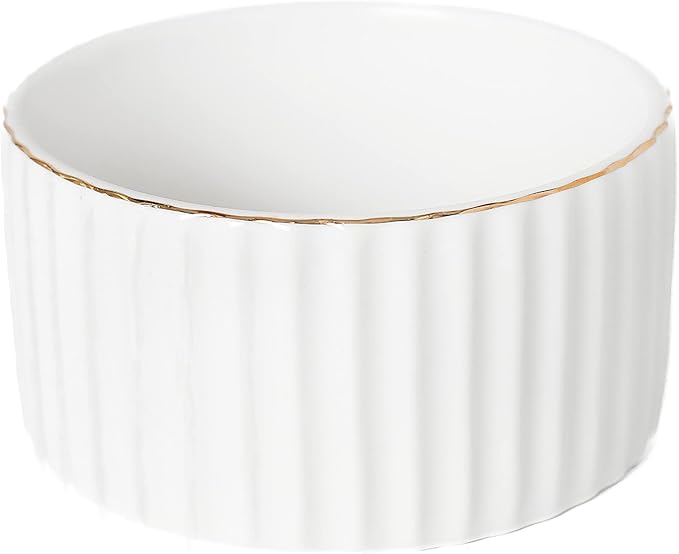 Paper Clip Holder for Desk Ceramic Paperclip Holders, Office Desktop Paperclips Binders Dispenser Organizer, White