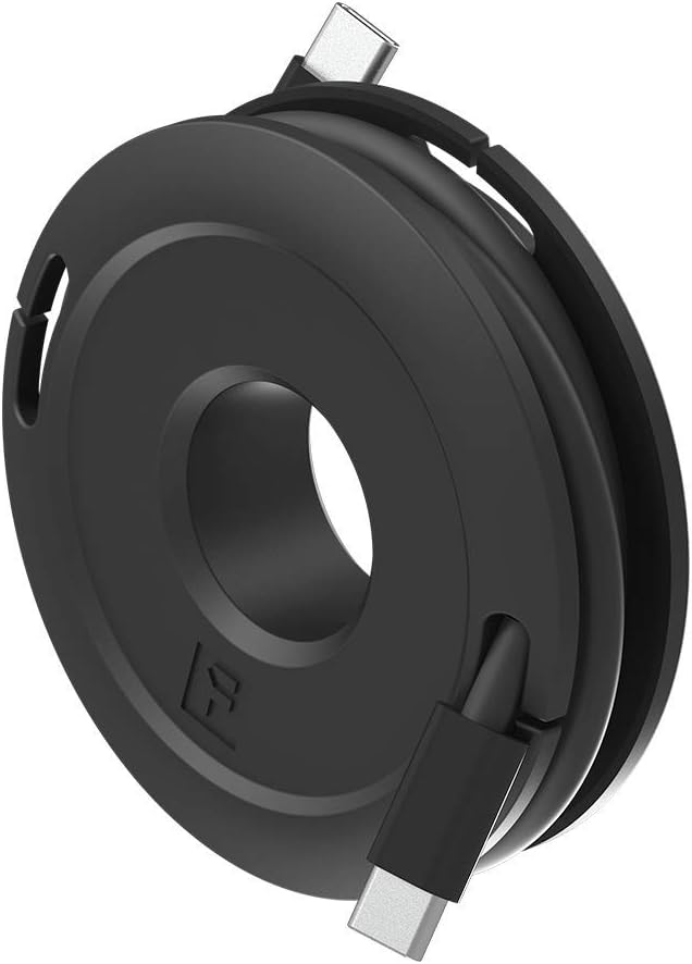 Side Winder Mini and Max Headphone, Earbud and Charging Cable Winder and Organizer Perfect for Wrapping Earbuds and Cords for Travel and Organization (Black, Max)
