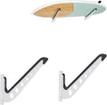 1 Board Surf Rack Wall Mount for Surfboard, Wakeboard, Snowboard Storage Adjustable Wall Hangers Boards Display,White