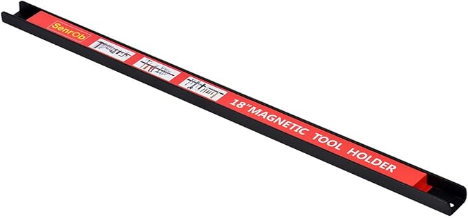 Magnetic Tool Holder 18 Inch 8 Pack Heavy Duty Magnet Tool Bar Strip Rack Wall Mount Red