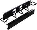 ICC 2U Ring Cable Manager Panel with Cover, Metal, 3" D-Rings, Horizontal and Vertical Cable Management, Rackmount for 19” Network Racks, Black, Single Pack