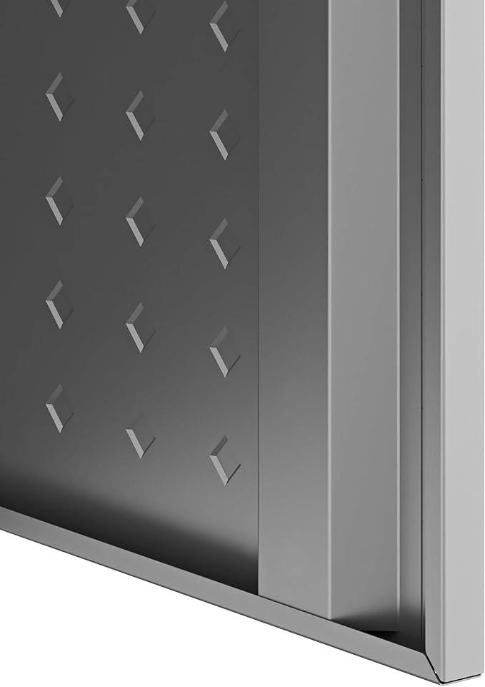 Manhattan Comfort Fortress Rolling 2 Door Garage Storage Cabinet, Black/Gray