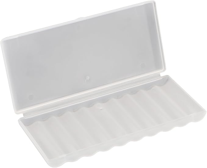AAA Battery Storage Case Holder Box Battery Plastic Case 10 Slots AA AAA Storage Organizer PP Material Secure Closure Portable Compact Battery Holder Box(AAA-10 Slots)