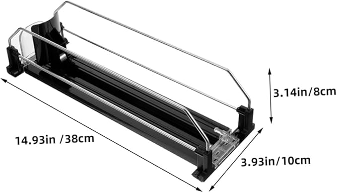 Luxshiny Automatic Pusher Can Dispenser for Fridge Smooth Finish Stable Material Soda Organizer for Refrigerator Beverage Storage Convenient Design