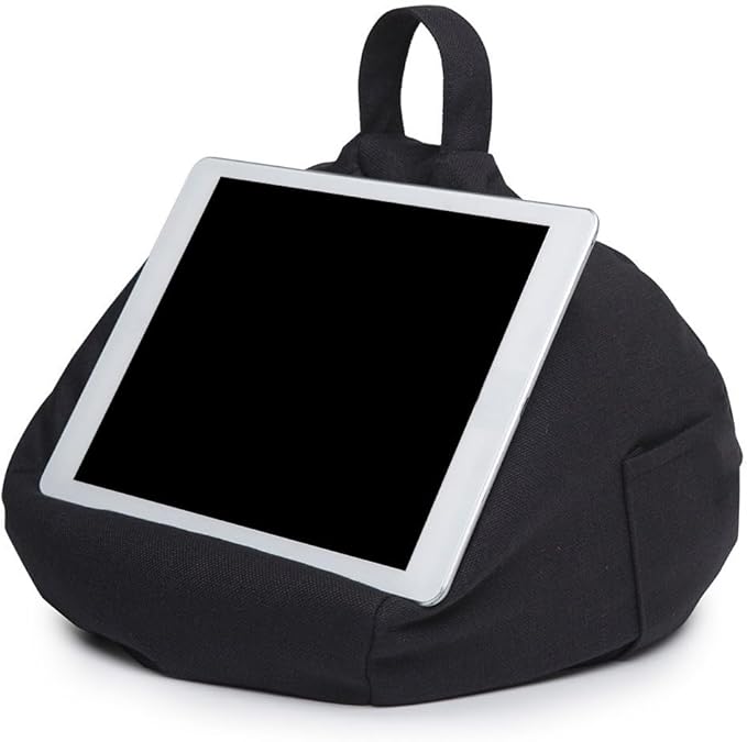 Soft Tablet Pillow Stand - with Pockets, Anti-Fall Book Holder for Bed, Hands-Free Lap Support for Sofa, Lightweight Travel Mount for Car, Phone Glasses Storage Cushion | for Sofa Bed Washroom