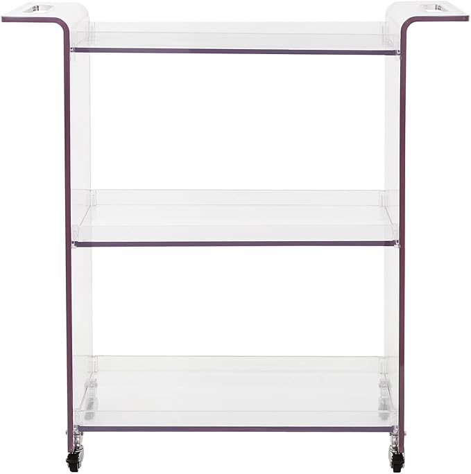 3-Drawer Rolling Storage Cart, Plastic Storage Organizer Rolling Cart with Wheels, Organizing Drawers for Home, Bathroom, Bedroom, Office, and Classroom, Clear