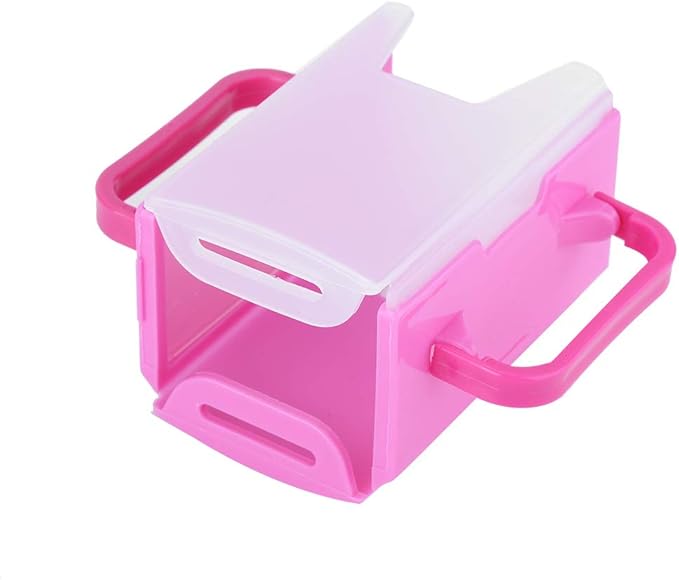 Yctze Adjustable and Spillproof Drink Holder with Handle for Milk Cartons, Boxes - for Toddlers, Kids, Children - Plastic Kitchen Tool (Red)