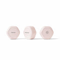 Cadence Travel Containers Basic Skincare Set - Magnetic Containers with Lids,Carry On Travel Essentials For Women/Men - 3 Small Capsules (0.56oz) - Cleanser, Moisturizer & Sun-Icon Labels - Petal