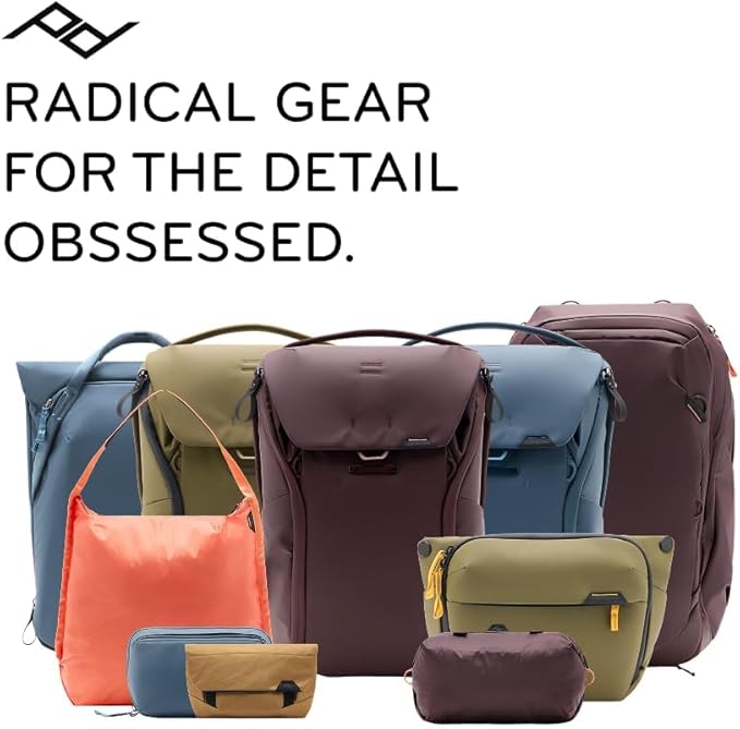 Peak Design Tech Pouch, Ocean, Electronics Organizer for Travel or Everyday Carry, Origami-Style Storage, Cable Pass-Through, Weatherproof Recycled Nylon, Gear Carry Bag for Men and Women