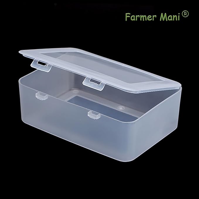 Clear Plastic Storage Containers Box with Lid (5.04x3.5x1.69 inch, 2 Pack), Rectangle Plastic Clear Storage Containers Box for Beads, Coins, Safety Pins and Other Craft Jewelry Watch Findings