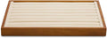 Oirlv 8 Line Wood Ring Storage Tray Jewelry Drawer Organizer Showcase Ring Earrings Display Holder(Creamy-white)