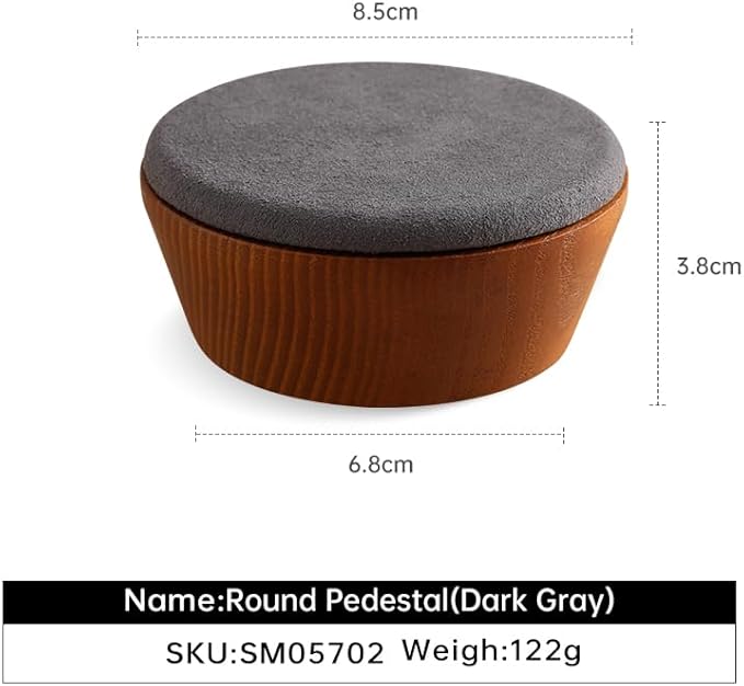 Ring Holder, Small Jewelry Stand,Wooden Bangle Bracelet Display Stand,Premium Ring Display,Grey Jewelry Display for Vendor