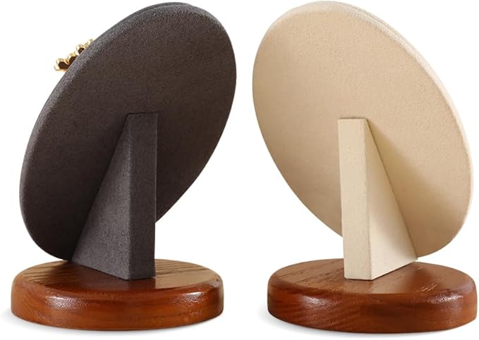 Ring Holder, Small Jewelry Stand,Wooden Earring Holder,Premium Ring Display,Luxury Earring Stand,Grey Jewelry Display for Vendor
