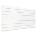 4FT x 2FT Modern White PVC Slatwall Panel, Wall Mounted, 1 Shelf, Garage Storage, 75 lbs Weight Capacity