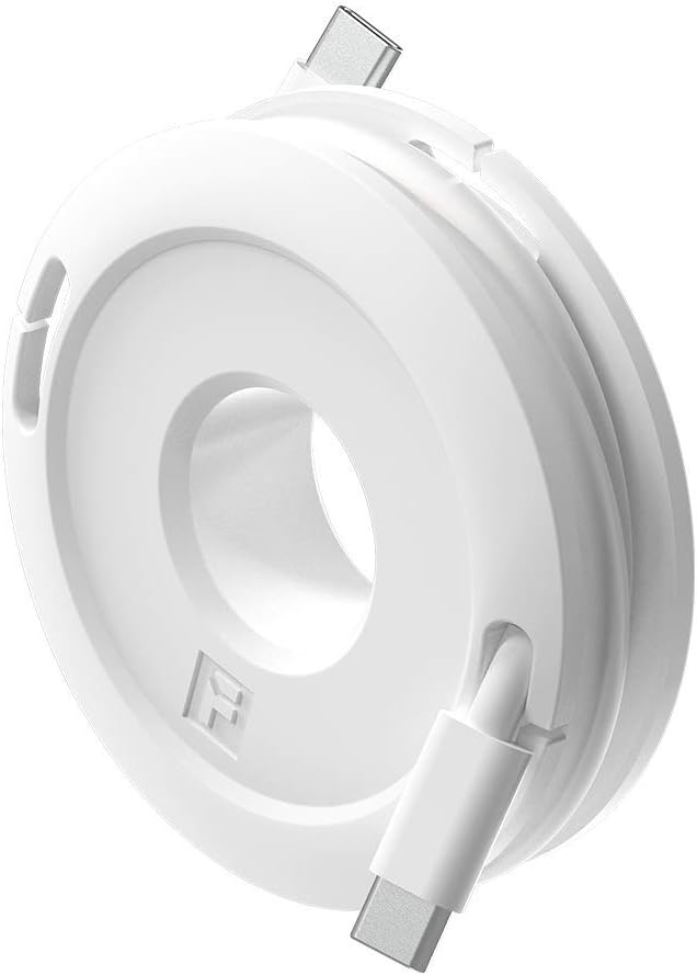 Side Winder Mini and Max Headphone, Earbud and Charging Cable Winder and Organizer Perfect for Wrapping Earbuds and Cords for Travel and Organization (White, Max)
