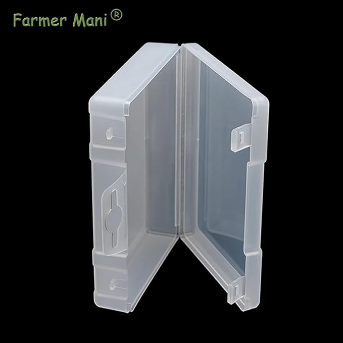 2 Pack Rectangle Plastic Frosted Storage Containers Box(5.2 x 4.02 x 1.3 inch), Polypropylene Box with Hinged Lid for Beads, Coins, Safety Pins and Learning Supplies,Screws,Drills,Battery