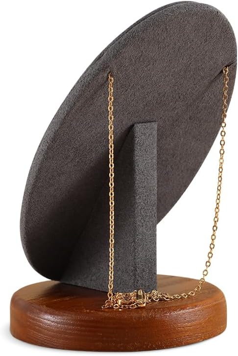 Necklace Holder, Small Jewelry Organizer Stand,Wooden Necklace Stand,Premium Earring Display for Vendors,Luxury Jewelry Display For Vendors,Grey Earring Stand
