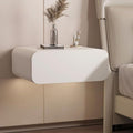 Floating Nightstand Wood Bedside Table Wall Mounted Night Stand Floating Shelf Bedside Tables for Home Multi Scenario Use(White,45cm)