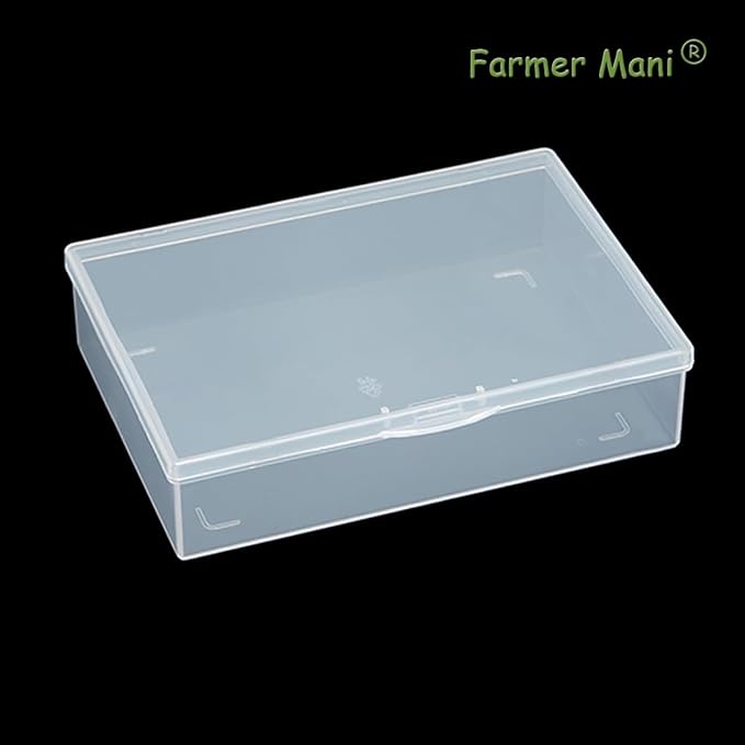 2 Pack Rectangle Plastic Clear Storage Containers Box (5.87 x 4.13 x 1.42 in), Clear Plastic Beads Storage Containers Box with Lid for Beads, Coins, Safety Pins and Other Craft Jewelry Watch Findings
