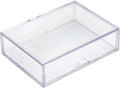 20 Pack Clear Acrylic Card Storage Boxes with Lids – 3 1/2" L x 2 1/2" W x 1" H Baseball Card Storage Box, Sports Card Boxes, Magic Card Storage Box and Playing Card Case – Made in USA