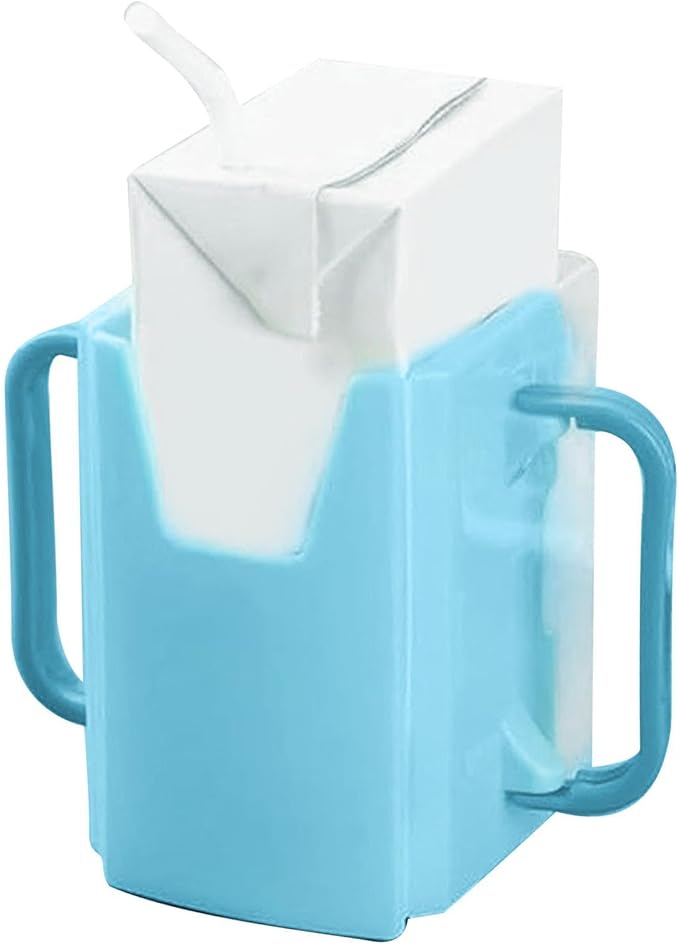 Juice Box Holder - Portable Toddler Drink Pouch Holder, Squeeze Proof Milk Pouch Holder | Reusable Milk Carton Cup Holder, Adjustable Juice Bag Holder, Milk Cup Holder Peerfect for Kids and Toddler