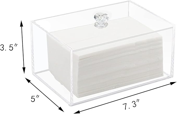 Weiai Acrylic Dryer Sheet Holder, Clear Dryer Sheets Box Container for Laundry Dispenser Storage