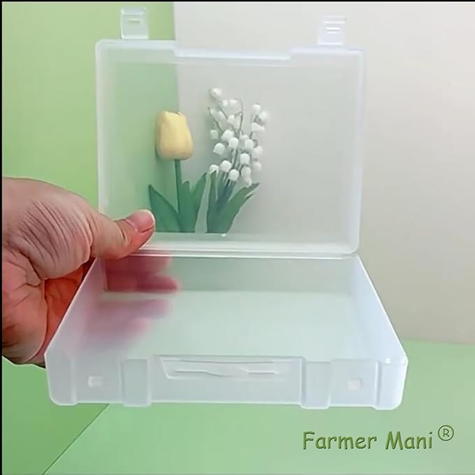 2 Pack Rectangle Plastic Frosted Storage Containers Box(5.2 x 4.02 x 1.3 inch), Polypropylene Box with Hinged Lid for Beads, Coins, Safety Pins and Learning Supplies,Screws,Drills,Battery