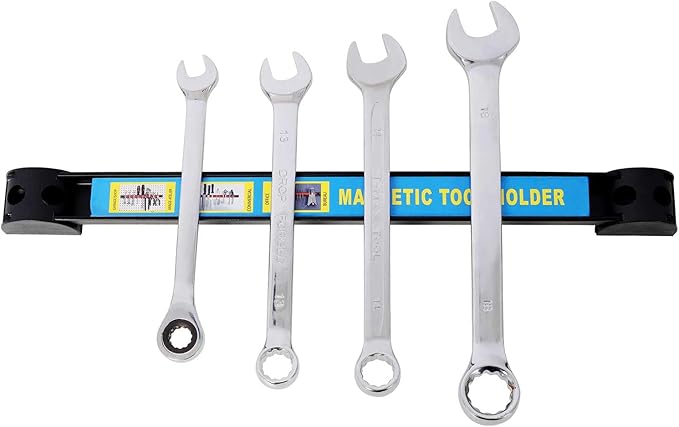 6-Pack Heavy Duty Magnetic Tool Bar Set – 2×12", 2×18", 2×24" Magnetic Tool Holder Strips with Mounting Screws, Expandable Magnetic Organizer Rack for Workshop, Garage, or Workbench