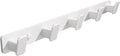 White Coat Rack Wall Hooks for Hanging Heavy Duty Door Hooks with 5 Hooks Key Holder for Wall Hat Rack for Entrance Coat Hook