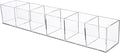 dedoot Clear Drawer Organizer, 6 Compartments Acrylic Organizer Durable Plastic Square Cube Storage Bin for Makeup, Jewelry, Pen, Small Items, 15x2.5x2.6inches