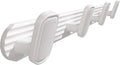 Coat Rack Wall Mount White, 4 Hooks Rack Metal Coat Hanger Wall for Hanging Hat Purse and Robes, Towel Hook for Bathrooms and Entryway (1 Pack)