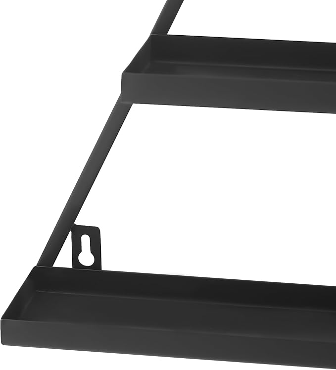 10PCS Black Triangular Nail Polish Racks, 5 Tiers Wall-Mounted Cosmetic Display Rack Nail Polish Racks Lipstick Perfume Wall Shelf Essential Oil Organizers for Home Spa Nail Salon Shop