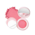 Powder Matte Blush Cheeks Face Makeup for Women With Mirror and Powder Puff Monochrome Blushes Lightweight,Smooth,Blendable,Fade and Transfer-Resistant Baked Blush,Effortless Matte Natural Finish