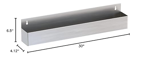 Stainless Steel Single Tier Speed Rail, Liquor Rack, Speed Rack, Bottle Holder - 30 Inch