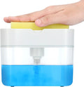 Premium Quality Dish Soap Dispenser - Countertop Kitchen, Sink Dish Washing Soap Dispenser 13 Ounces (Sponge Included)