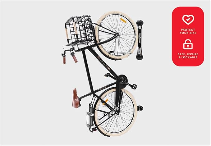 Steadyrack Bike Rack - Easy Lift Swivel Bike Wall Mount, Vertical Storage Solution for Bicycles with Fenders or Mudguards, Garage Bicycle Rack Wall Mount for Home